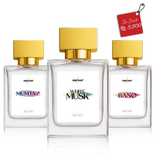 Mumtaz, White Musk & Bano 50ML 3pc