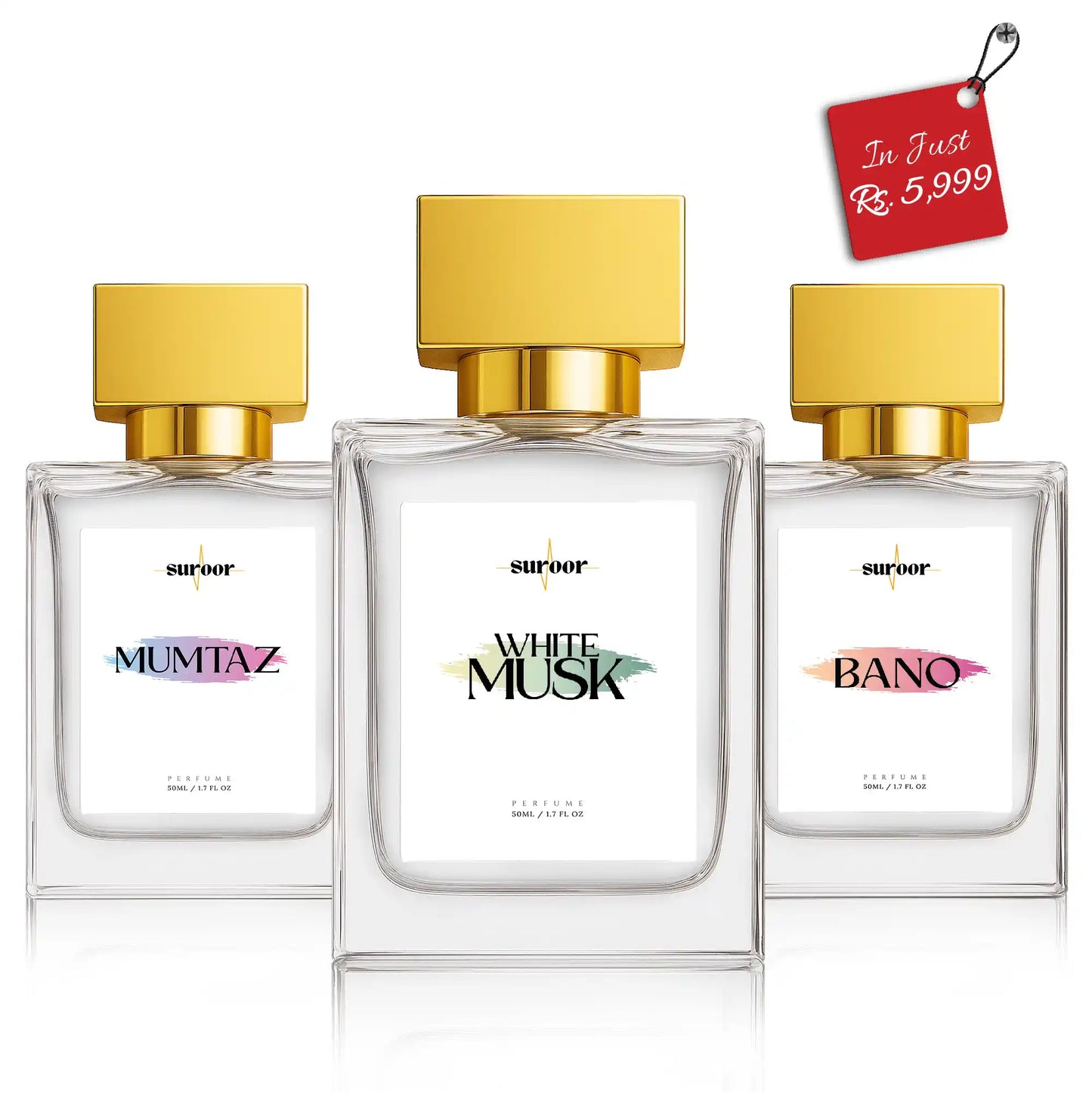 Mumtaz, White Musk & Bano 50ML 3pc
